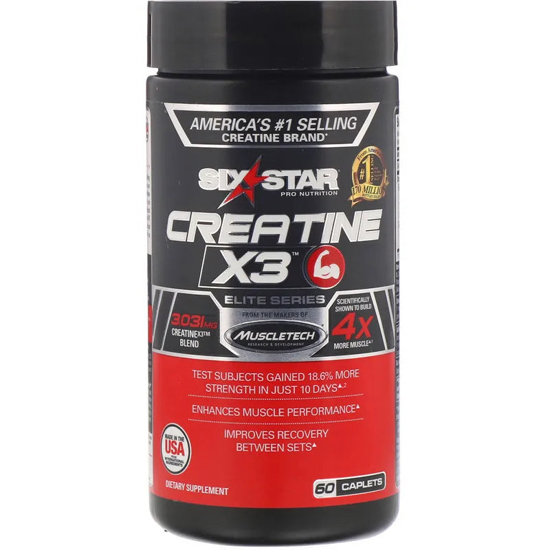 Six Star, Elite Series, Creatine X3, 60 Caplets