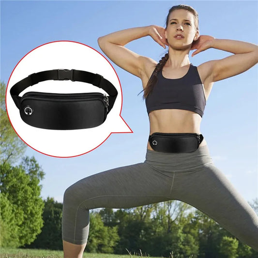 Sports Fanny Pack Women Belt Bag Men Running Waist Bag Phone Black Gym Bags Unisex Running Accessories