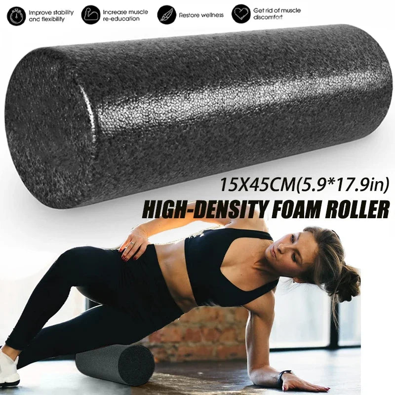 High Density Foam Rollers Firm Full Body Athletic Massage Tool for Back Stretching Yoga Pilates Post Workout Muscle Recuperation