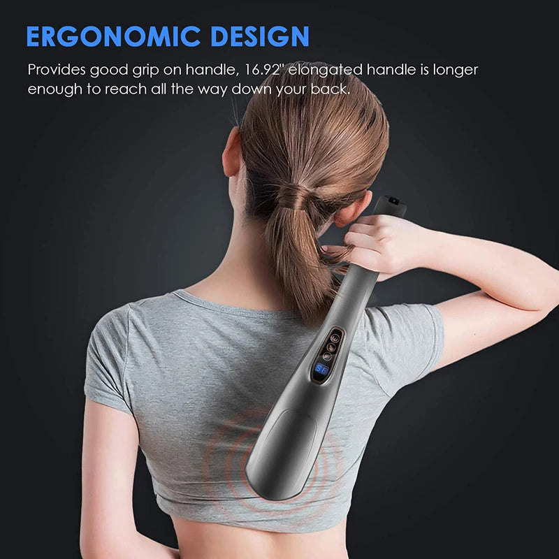 Portable fascia Massage gun Electric Percussion Pistol massager for body relaxation with LED touch screen control