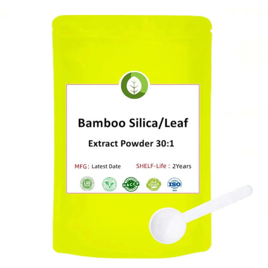 Organic Bamboo Silica/Leaf Extract Powder 30:1,Strongly Support Healthy Skin,Nail,Hair,Joints and Bones with Minerals and Silica