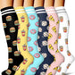 Animal Fruit Compression Socks for Men Women Running Nurse Compression Socks Nurses Sport 6 PAIRS Ladies Lady Womens Running