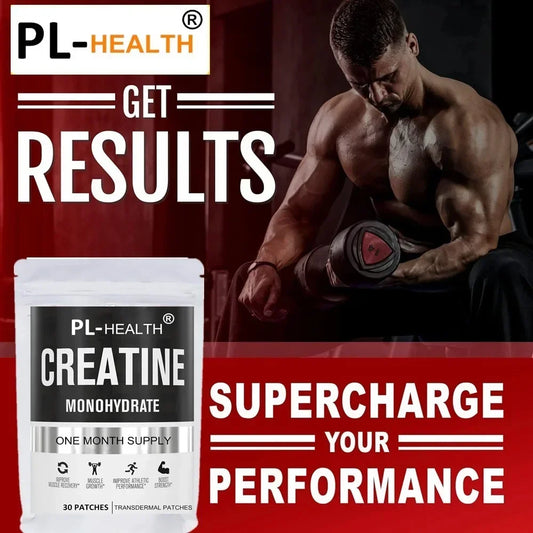 Creatine Monohydrate Transdermal Patches for Muscle Growth, Increased Strength, Enhanced Energy Output 30 Patches